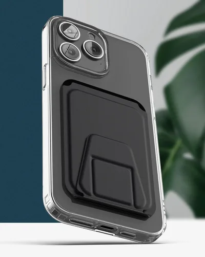 Miniatura 6 de ENCASED Funda transparente para iPhone 14 Pro Max con tarjetero compatible con Magsafe Incluye cartera de cuero y protector de pantalla de vidrio