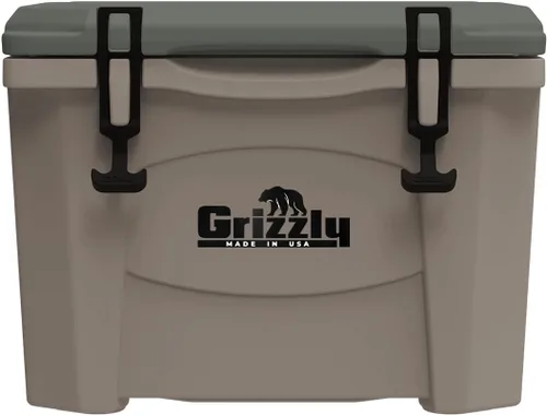 Miniatura 17 de Grizzly - Enfriador de 15 cuartos de galón Baúl de hielo duradero con aislamiento rotomoldeado Fabricado en Estados Unidos Garantía de por