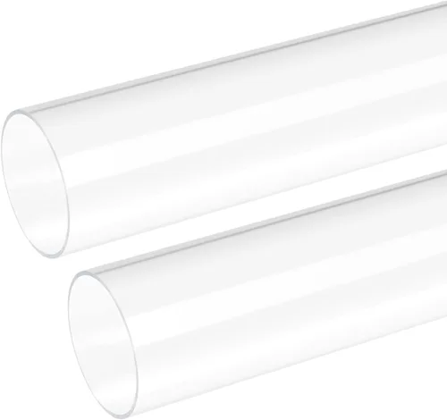 Miniatura 22 de DMiotech 2pcs 0.394 in x 0.551 in 12" tubo de acrílico transparente rígido tubo de plástico para acuario tubería de agua, sistema de refrigeración
