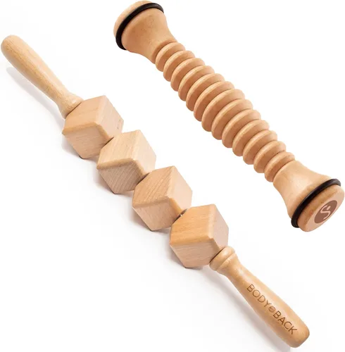 Miniatura 8 de Body Back Rodillo de pie de madera, masajeador de pies para fascitis plantar, para alivio del estrés y relajación a través de fascitis suave