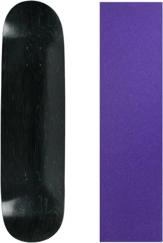 Miniatura 10 de Skateboard Deck Pro 7-Ply Arce canadiense TINTADO NEGRO con Griptape