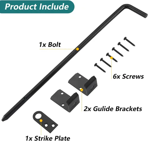 Miniatura 6 de HOME MASTER HARDWARE Perno de caña de 18 pulgadas, Varilla de caída de puerta resistente, Pernos de caña para puertas, Hardware de puerta de cerca