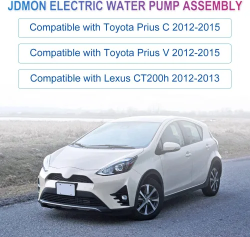 Miniatura 2 de JDMON Repuesto de bomba de agua eléctrica para Toyota Prius 1.8L Prius C 1.5L Prius V Lexus CT200h 1.8L 2010 2011 2012 2013 2014 2015 Reemplazo