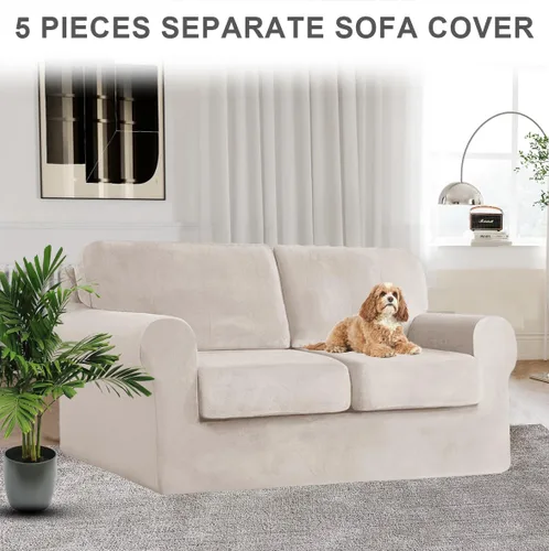 Miniatura 302 de Funda para Sofá de Terciopelo, Fundas Elásticas para Sofá para Funda Principal Separada/Respaldos y Cojines de Asiento, Funda para Sofá, para Fundas