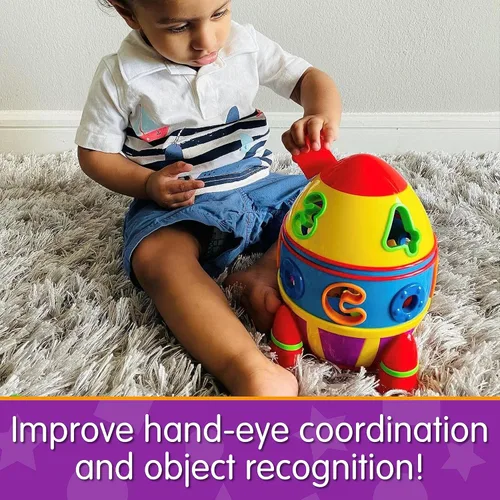 Miniatura 4 de The Learning Journey Aprendizaje temprano - Clasificador de formas de cohete - Juguetes y regalos para niños y niñas a partir de 12 meses - Juguete