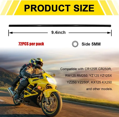 Miniatura 2 de 72 piezas de cubiertas para radios de bicicleta de tierra, fundas universales para llantas de rueda, decoración y protector de borde de tubo