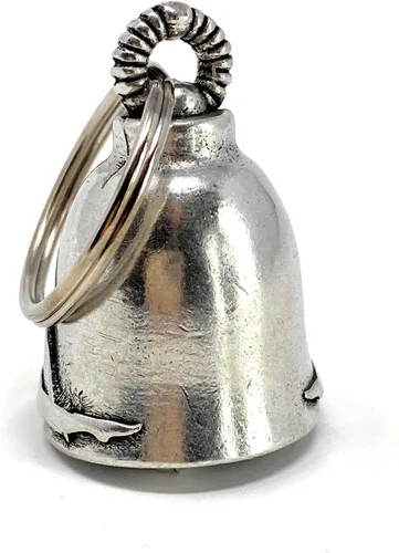 Miniatura 2 de Bravo Bells Trucker Ladies Bell - Accesorio de campana de motociclista o llavero para buena suerte en la carretera, plateado