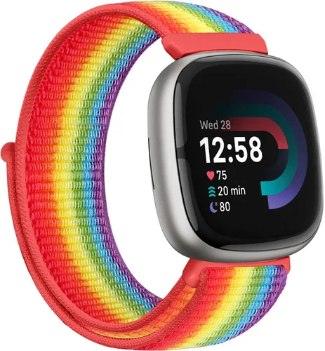 Miniatura 34 de Correas de nailon compatibles con Fitbit Versa 4/Sense 2/Versa 3/Fitbit Sense, correa de repuesto ajustable deportiva suave transpirable