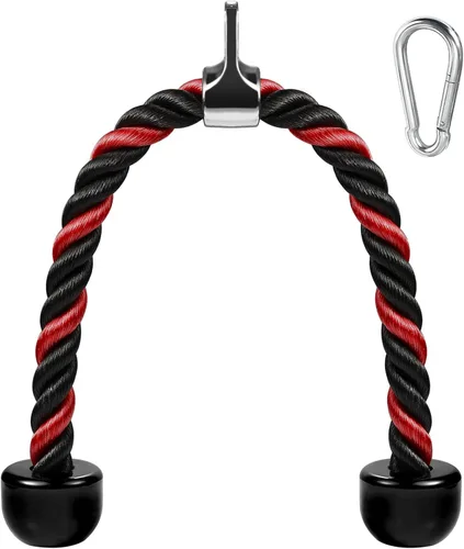 Miniatura 12 de Cable de tracción de cuerda de tríceps de lujo, 27 y 36 pulgadas de longitud, fácil de agarrar y antideslizante, accesorio de cable para ejercicio