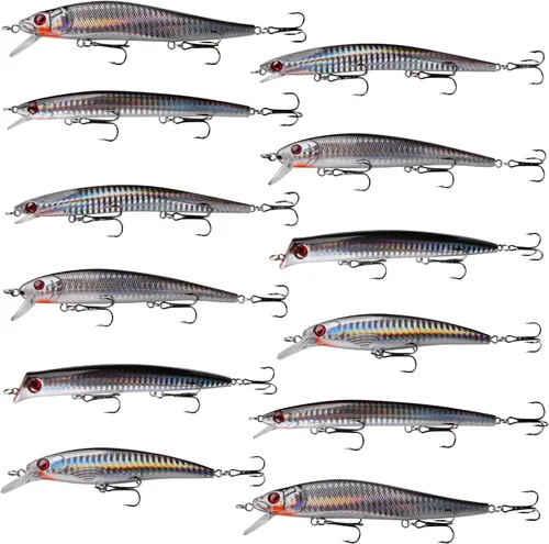 Kit de señuelo de pesca de surf Sriper Señuelo de agua salada Minnow Señuelos Jertbait Topwater Popper Plugs Buceo Cebos Duros Costa Rica Ocen Pesca