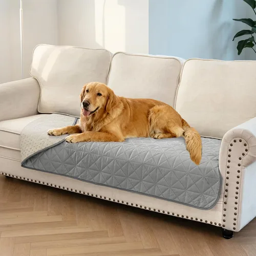 Miniatura 15 de Ameritex Funda de sofá impermeable para asientos, funda de sofá para perros, funda de sofá para mascotas, funda de terciopelo para silla, sofá Beige