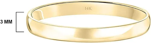 Miniatura 8 de Alianza de boda clásica simple y simple de 10 quilates o 14 quilates, oro blanco o amarillo, 0.118 pulgadas, para hombre o mujer Brilliant
