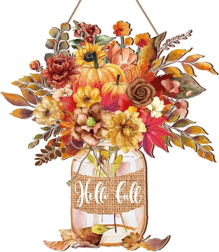 Miniatura 22 de Boao Decoraciones de puerta de Navidad de madera con texto en inglés «Merry Christmas» para puerta delantera, colgador de letrero con lazo rojo a