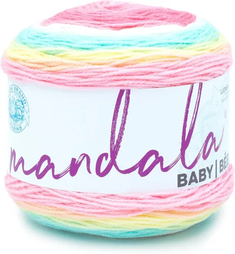 Miniatura 10 de Lion Brand Yarn (1 madeja) Mandala Baby Yarn, Wishing Well, 1770 pies (paquete de 1)