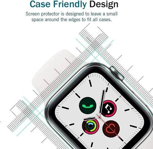 Miniatura 3 de Paquete de 6 protectores de pantalla diseñados para Apple Watch de 1.575 pulgadas, protector de pantalla para Apple Watch SE Series 6, 5, 4