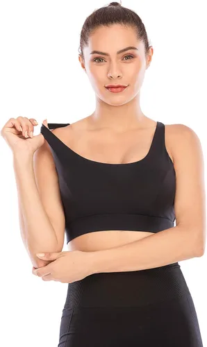 Miniatura 156 de Brasieres deportivos para mujer, con relleno, tipo camiseta sin mangas, sexis, con espalda cruzada, de alto impacto, largos, ideales para practicar