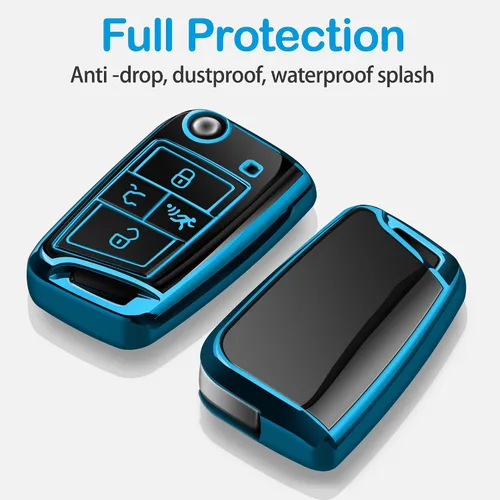 Miniatura 3 de Tukellen Funda para llavero Volkswagen, funda de TPU suave de alta calidad con protección completa para llavero VW Arteon Atlas Golf Jetta Passat
