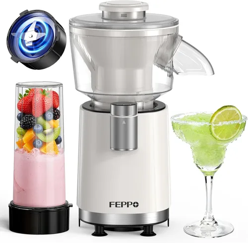 Miniatura 10 de FEPPO Máquina de cono de nieve y licuadora de batidos 2 en 1, potente máquina de hielo afeitado de 700 W, máquina de granizado de margarita