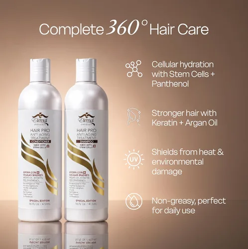 Miniatura 2 de Eternal Spirit Hair Pro - Paquete de champú y acondicionador, 16 onzas líquidas cada uno, edición especial, juego hidratante para el cuidado