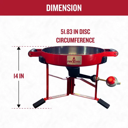Miniatura 2 de FIREDISC 215 Cocina de Propano de Mesa Ultra Portátil en Rojo Bombero TCGFD215R, la Estufa de Campamento de Disco de Arado de 16.5 pulgadas es una