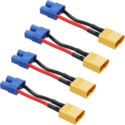 Miniatura 14 de Conector hembra 10AWG Ec5 a SAE, paquete de 2 cables SAE a EC5 de alimentación automotriz, adecuado para batería solar de coche, 5.9 in