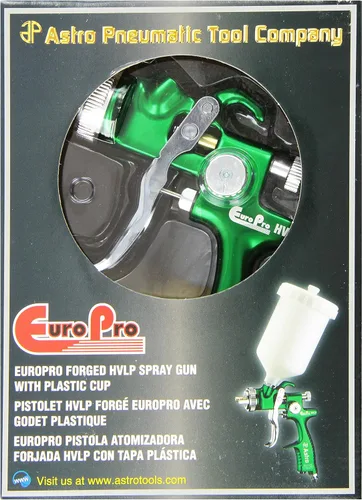 Miniatura 2 de Astro eurohv103 Europro forjado HVLP Pistola con boquilla 1,3 mm y plástico Copa