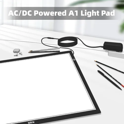 Miniatura 6 de Mlife Almohadilla de Luz Grande A1 Mejorada para Pintura de Arte de Diamante, Caja de Luz de Dibujo y Copia con Atenuación Continua para Calcar