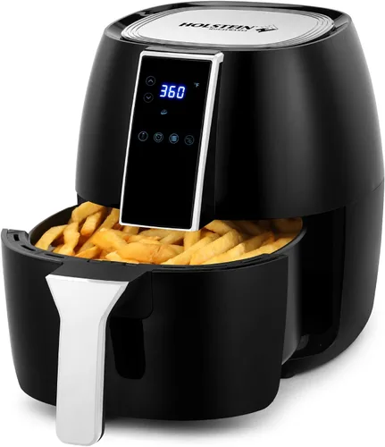 Holstein Housewares 3.7QT Freidora de aire digital. Tecnología de aire caliente y revestimiento antiadherente libre de PFOA para usar menos aceite