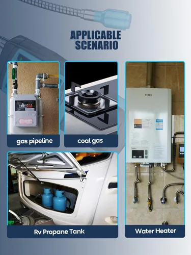 Miniatura 6 de Detector de gas natural con pantalla de concentración de gas que localiza la fuente de fugas de propano, gas natural y gas combustible para el hogar