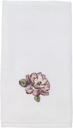 Miniatura 5 de Avanti Linens Butterfly Garden Collection, toalla de mano bordada, color blanco