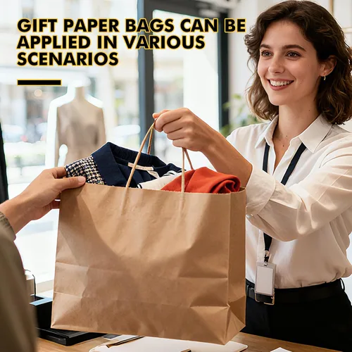 Miniatura 8 de RACETOP Bolsas de Papel Marrón Grandes con Asas al Por Mayor 100 Piezas 16x6x12 Pulgadas Bolsas de Regalo al Por Mayor, Bolsas de Papel Kraft Marrón