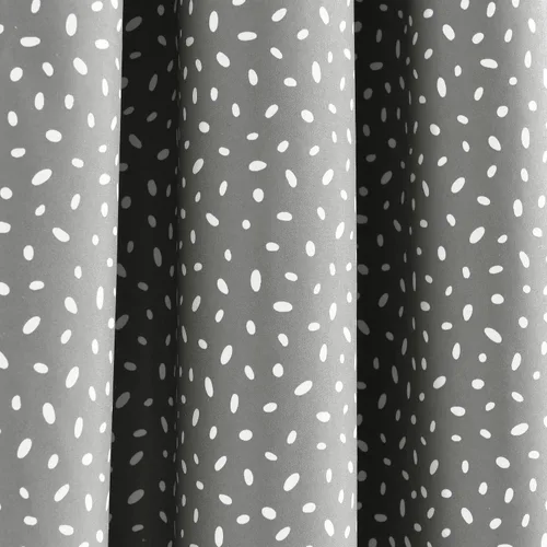 Miniatura 3 de Lush Decor Pixie Fox Geo - Panel de cortina opaca para ventana, panel individual, 52 pulgadas de ancho x 84 pulgadas de largo, gris oscuro, cortinas