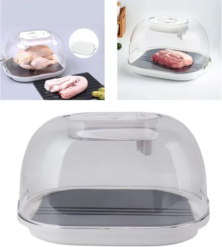 Miniatura 2 de Caja de descongelación, bandeja de descongelación de cocina, descongelación de 360 grados, tazón de descongelación de carne de gran capacidad