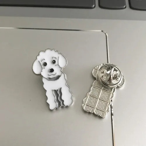 Miniatura 13 de Broche de perro carlino encantador para mascotas, broche de ramillete de metal, placa de identificación para perro, regalo de cumpleaños de Navidad