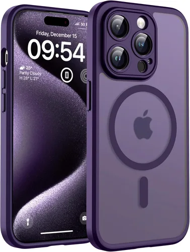 Miniatura 65 de TOCOL Funda magnética 3 en 1 para iPhone 14 Pro, mejorada [protección completa de cámara] con 2 protectores de pantalla, funda de grado militar Azul