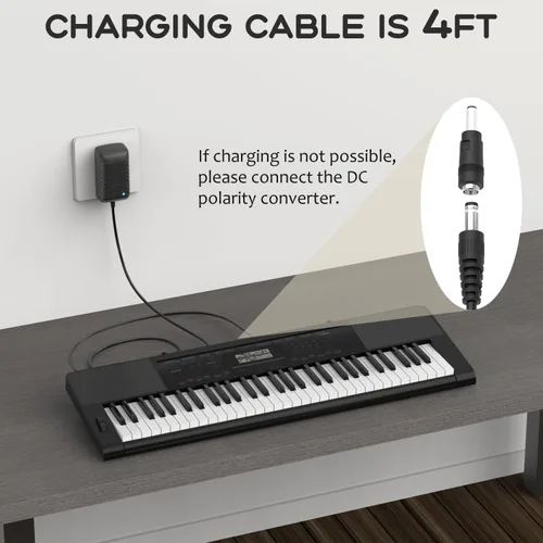 Miniatura 6 de Adaptador de corriente del cargador de 9V AC/DC para teclado de piano Casio AD-5MU AD-5MR WK-110 WK-200 LK-43 LK-100 LK-220 CTK-496 CTK-573 CTK-700