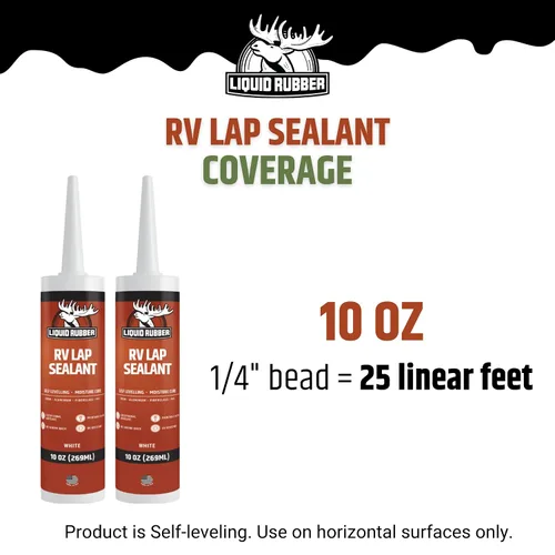 Miniatura 6 de Liquid Rubber - Sellador de solapa para RV, color blanco, 1 paquete