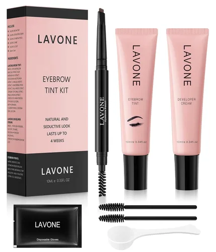 Miniatura 9 de Kit de color de cejas con color de cejas y lápiz de cejas, set de maquillaje de cejas 2 en 1 con efectos naturales, fácil y seguro de usar 10ml
