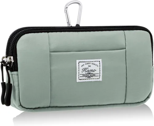 Miniatura 19 de KAMO Funda multiusos de lona horizontal para smartphone, funda para teléfono celular con asa para cinturón, bolsas de cinturón para mujeres, funda