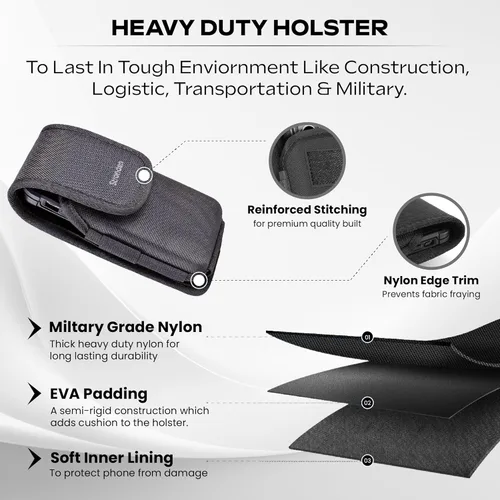 Miniatura 5 de Stronden Funda resistente para Samsung Galaxy S26, S25, S24, S23, Google Pixel 10, 10a, 9, 9a, 8, 7a – Funda de nailon de grado militar, funda