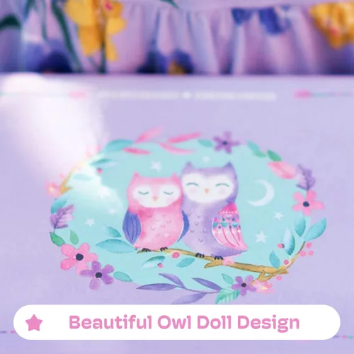 Miniatura 5 de Jewelkeeper Caja de almacenamiento de joyería musical para niña con búhos giratorios, diseño de bosque, Twinkle Twinkle Little Star Tune