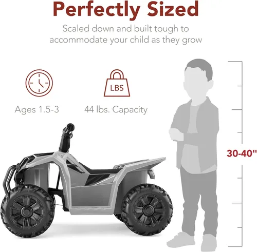 Miniatura 2 de Best Choice Products - Vehículo de juguete para niños de 6V, cuatriciclo de 4 ruedas, ATV con velocidad máxima de 1.8 MPH, neumáticos con dibujo