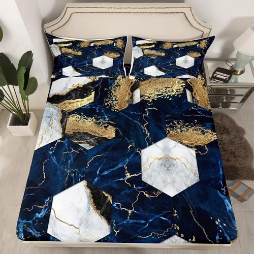 Miniatura 12 de Erosebridal Juego de cama de caballo para niñas, niños y parejas, sábana bajera ajustable de caballos blancos y negros, tamaño individual, diseño