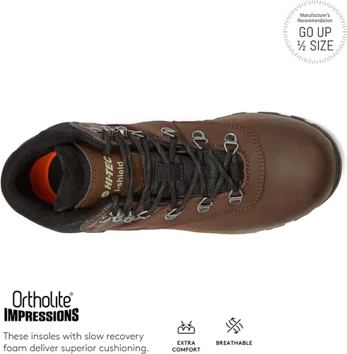 Miniatura 4 de HI-TEC Altitude VI I WP - Botas de senderismo impermeables de cuero para mujer, zapatos de sendero y mochilero