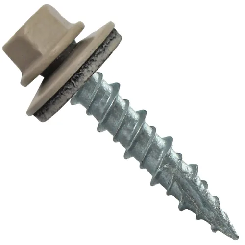 Miniatura 23 de Tornillos para techo de metal: (250) 10 x 1 sin pintura galvanizados con cabeza hexagonal para techo de chapa. Tornillos autoiniciados de metal