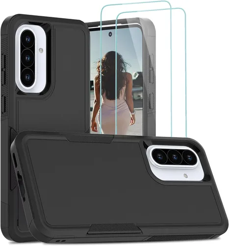 Miniatura 142 de Jeylly Compatible con Samsung Galaxy A22 5G Funda, Funda Samsung A22 5G con 2pcs protectores de pantalla de vidrio templado