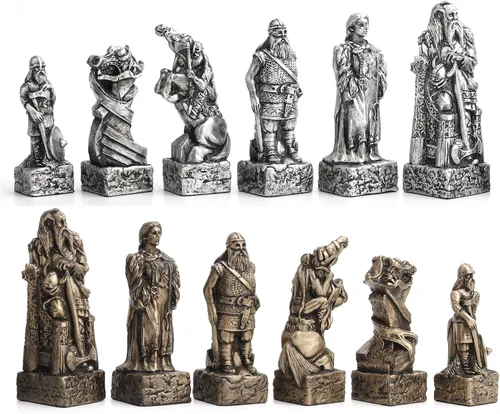 Miniatura 2 de Veronese Design Juego de ajedrez vikingo nórdico de 4 3/8" (solo pieza de ajedrez)