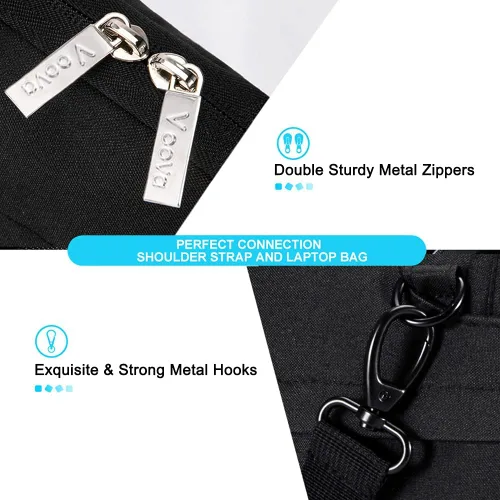 Miniatura 7 de Voova Bolsa para laptop de 13 14 pulgadas, funda impermeable para computadora con correas para el hombro y asa compatible con MacBook Air 13