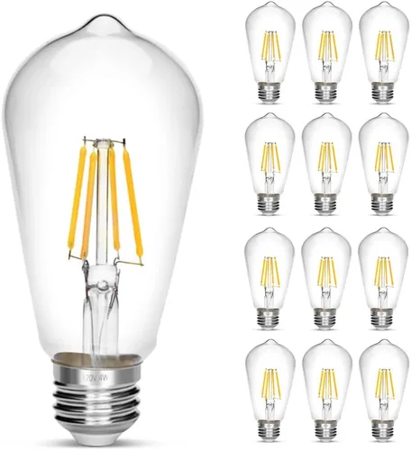 Miniatura 10 de Bombilla LED Edison, Bombilla Vintage Antigua de 40W, Bombilla LED E26 No Regulable 450 Lúmenes 2700K, Blanco Cálido, Paquete de 3 Blanco cálido