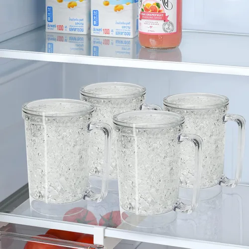 Miniatura 8 de Auhafaly Taza congeladora de doble pared, taza de hielo aislada con gel de 16 oz/15.2 fl oz (juego de 4)